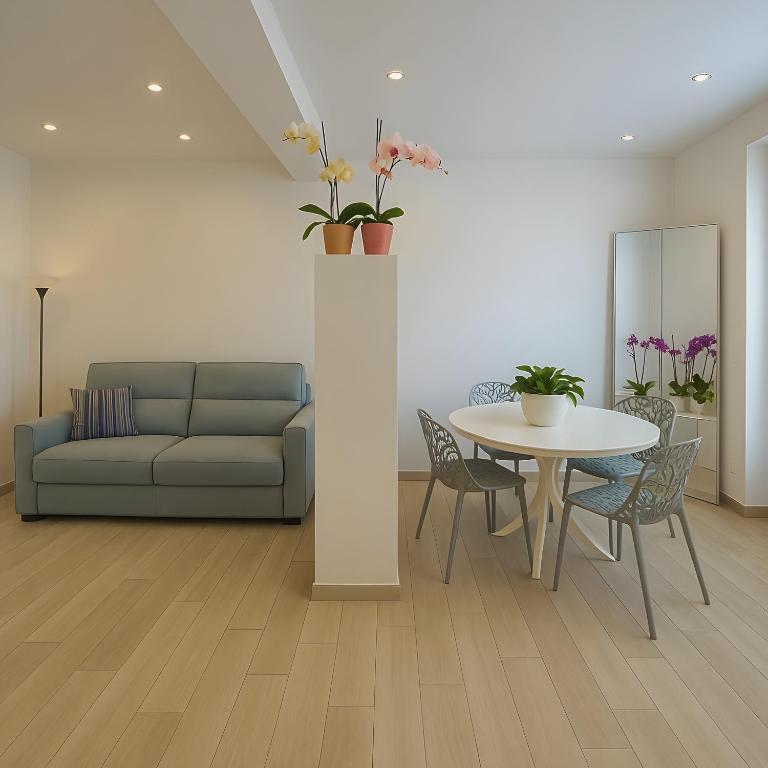 Exterior of the apartment building