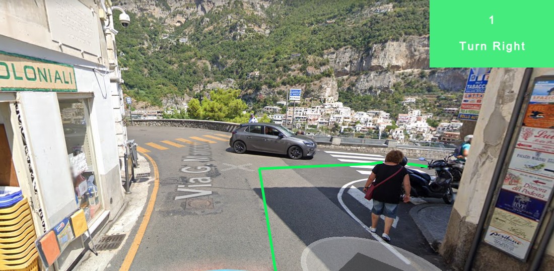 Photo of the approach to Positano's Spiaggia Grande and the tourist port