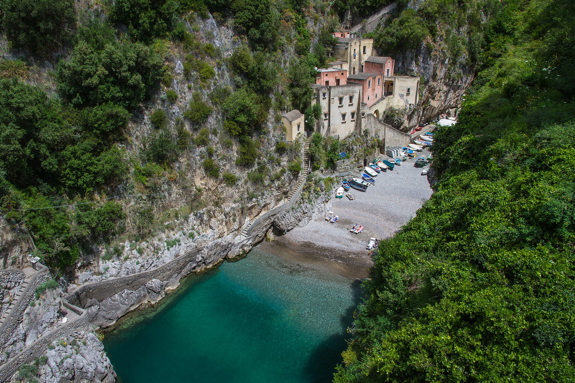 Fiordo di Furore: The Fjord Beach Under the Bridge